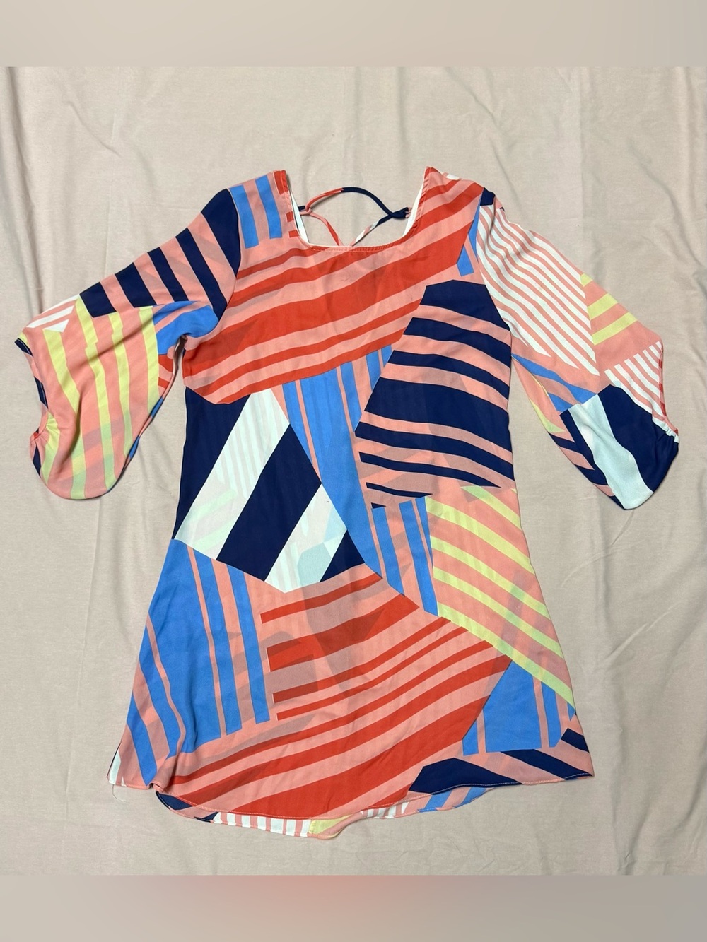 Women’s Multicolor Striped Geometric Dress